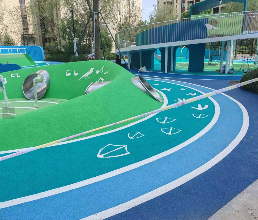儿童游乐场塑胶地板实景图17