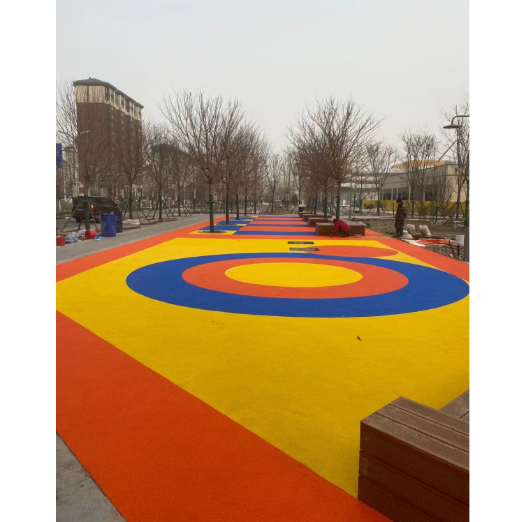 塑胶场地施工实景图5