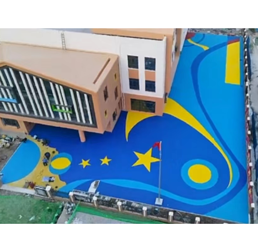 儿童游乐场塑胶地板实景图22