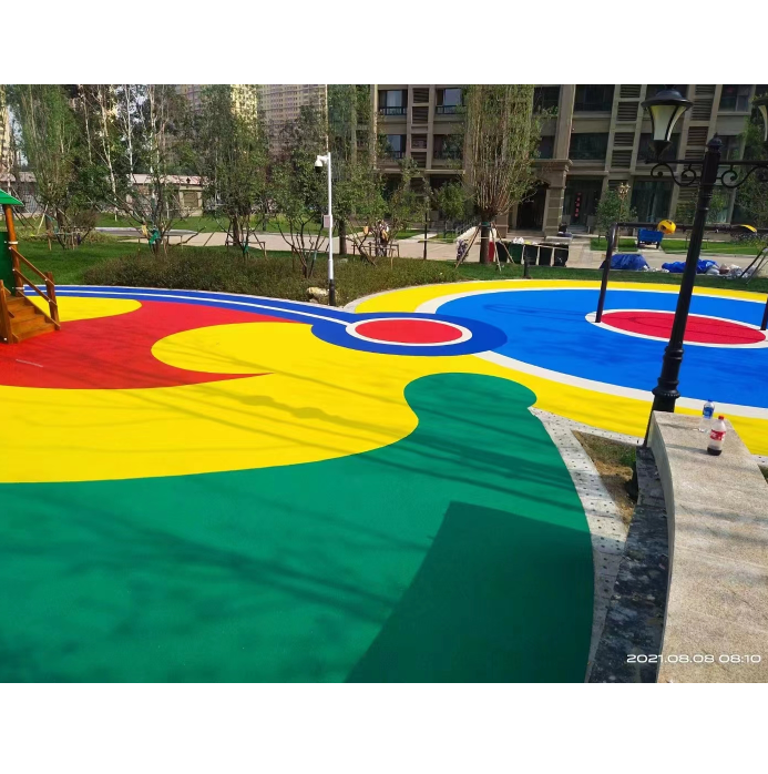 儿童游乐场塑胶地板实景图4