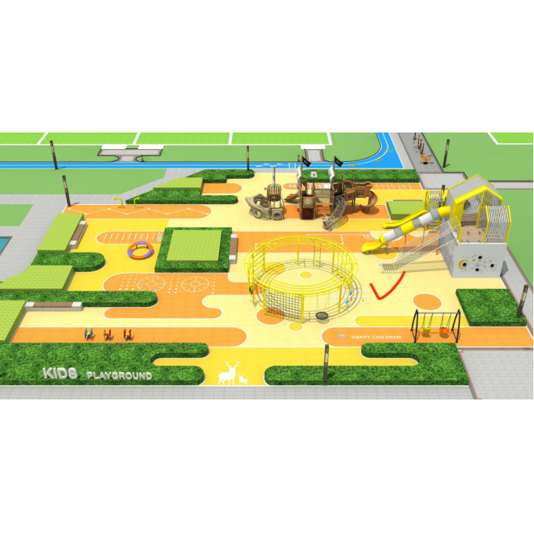 儿童游乐场塑胶地板实景图11
